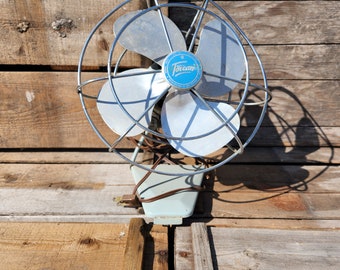 Desk Fan, Model 886P, Electric, Torcan, Rotor Electric Co, Made in Canada, 115V, .5A, Retro, Working, Vintage
