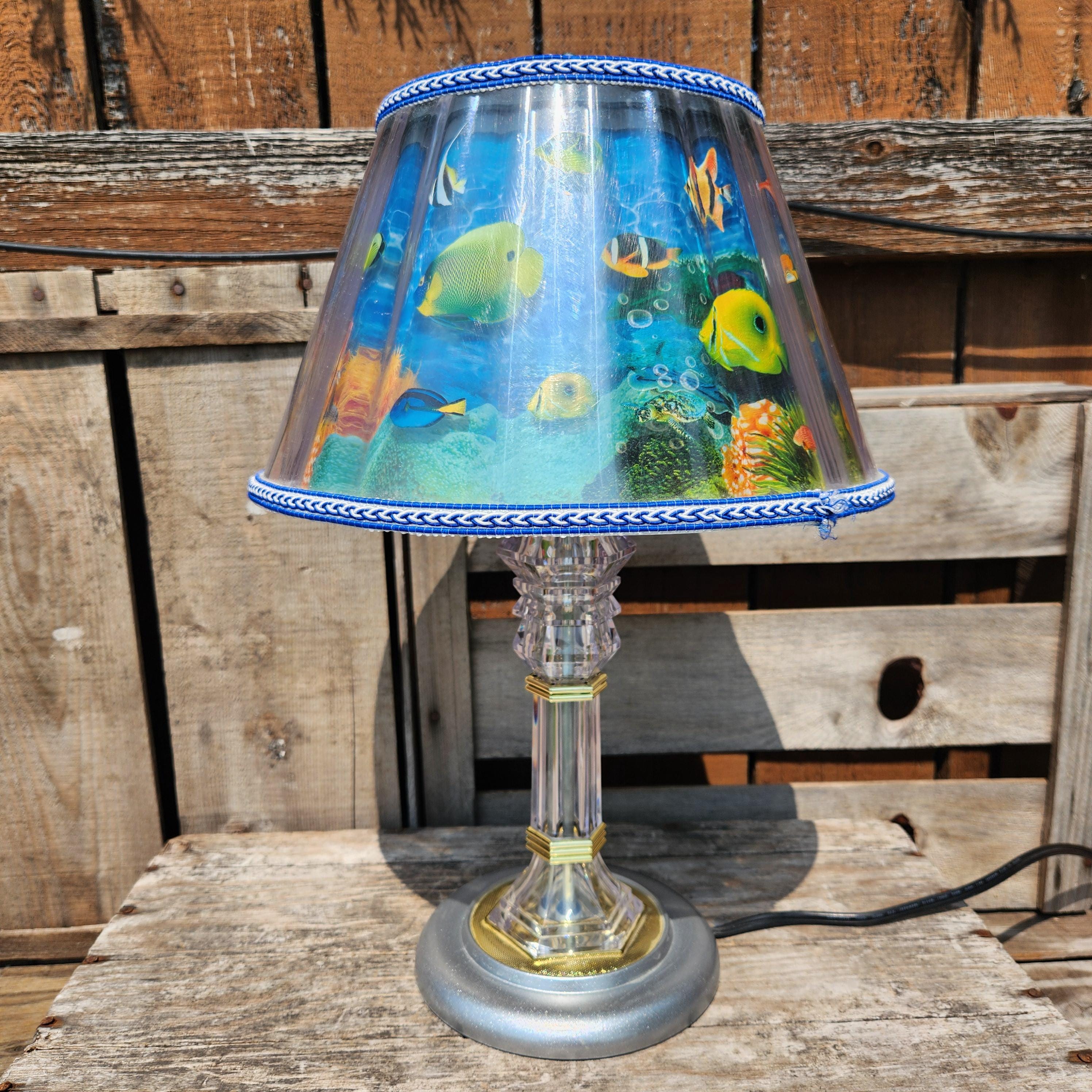 Lamp Rotating Fish and Reef Backgrounds Aquarium Ocean Underwater Vista Night Light Vintage Etsy