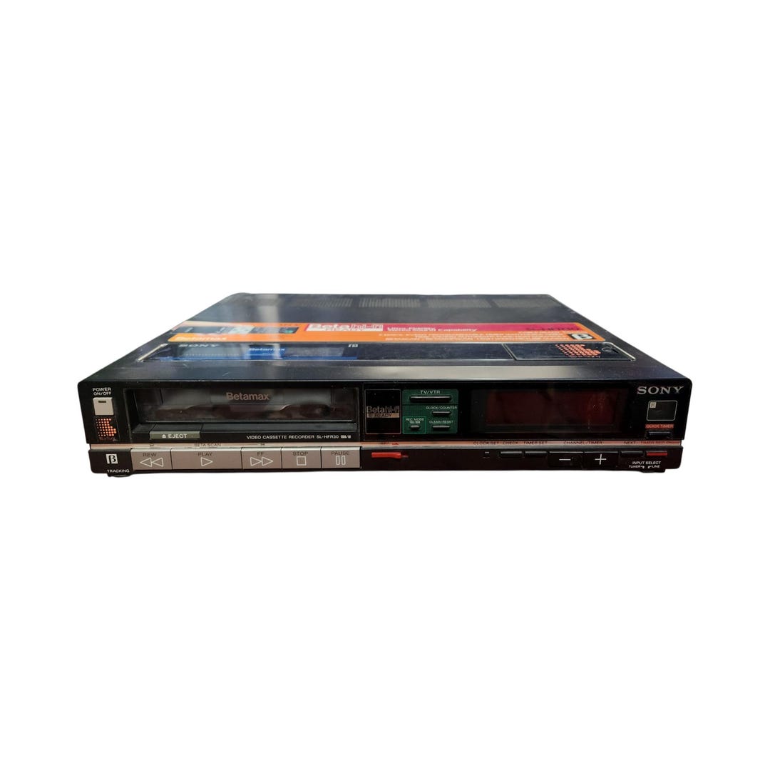 VHS Player, Betamax Hi-fi SL HFR30, Sony, Remote Included, Vintage