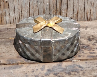 Smyckeskrin, Momparler Metallask, Valencia, Spanien, Retro, Kista, Koffert, Skatt, Vintage