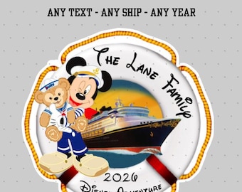 Disney Mickey Duffy Cruise Door Magnet - Wonder Fantasy Wish Magic Dream Adventure - Stateroom Decor - Custom Personalized