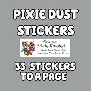 Pixie Dust Fish Extender Gift Stickers - Custom Made for your Cruise or Park Visit
