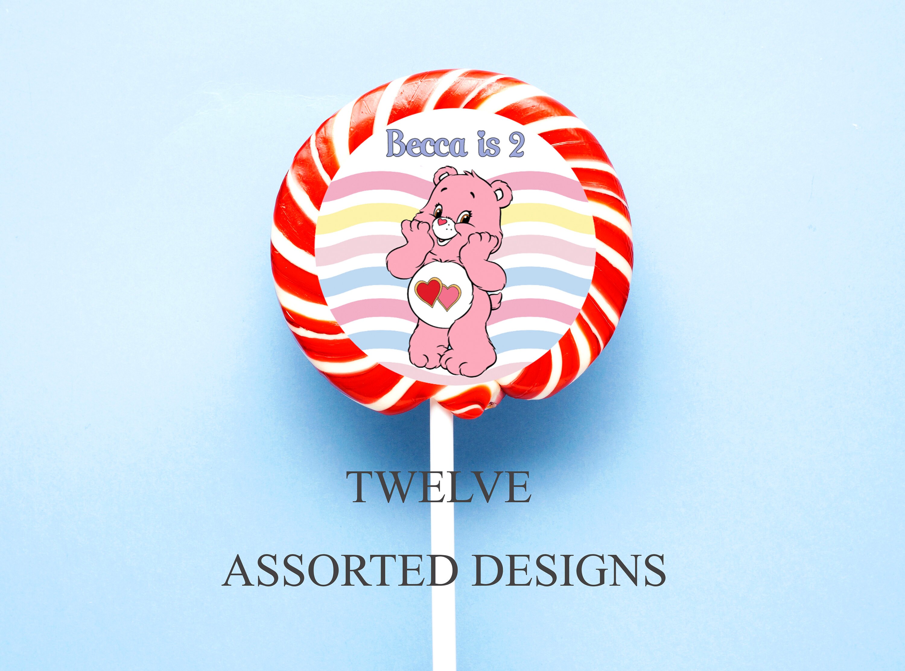 Care bear with 2 lollipops 2025