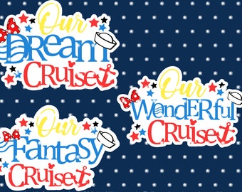 Disney Cruise Magnet - Dream Fantasy Wonder - Cabin Stateroom Decor - Large size