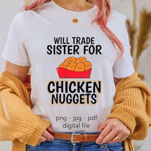Niedliche PNG JPG PDF digitale Datei Tshirt Design Sublimationsdruck Schwester zu tauschen