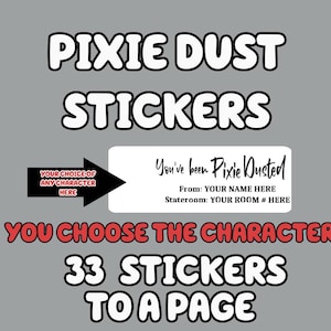 Pixie Dust Fish Extender Gift Stickers - Custom Made for your Cruise or Park Visit