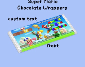 Super Mario Birthday Chocolate Wrappers - ALDI 40g Bar