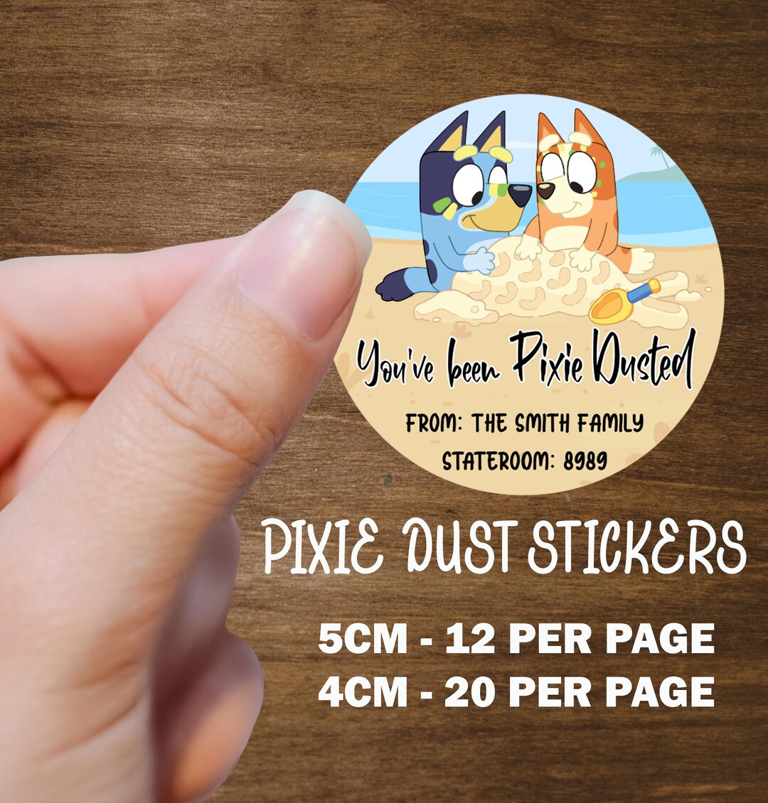 Pixie Dust Fish Extender Gift Stickers - Custom Made for Your Cruise or ...