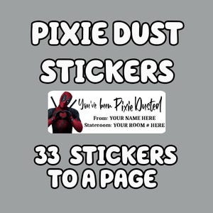 Pixie Dust Fish Extender Gift Stickers - Custom Made for your Cruise or Park Visit
