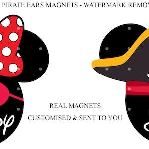 Magneti pirata Disney Cruise Mickey Minnie - Personalizzati con il tuo nome - Decorazione cabina