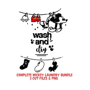 Topolino Lavanderia SVG PNG, Lavare a secco svg, Lavanderia segno svg, Cricut Cut Files