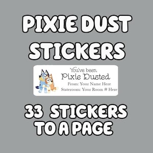 Pixie Dust Fish Extender Gift Stickers - Custom Made for your Cruise or Park Visit