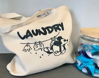 Mickey Mouse Laundry Tote Bag - Cruise, Vacation, Travel Hamper