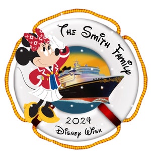 Disney Minnie Cruise Door Magnet - Wonder Fantasy Wish Magic Dream - Stateroom Decor - Custom Personalized