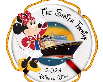Disney Minnie Cruise Door Magnet - Wonder Fantasy Wish Magic Dream - Stateroom Decor - Custom Personalized