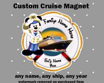 Disney Mickey Cruise dörrmagnet - Wonder Fantasy Wish Magic Dream - Hyttdekor - Anpassad personlig