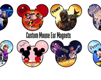 Disney Cruise Mouse Ear Character Magnets - Wish Fantasy Dream Magic Wonder - Custom Made REAL magnets