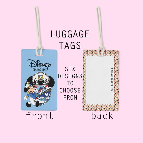Disney Cruise Luggage Tags - 6 Design Choices - Great Pixie Dust, Cabin Fish Extender Gift Exchange Gift