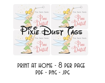 Pixie Dust Tag Labels - Print at home - PDF JPG PNG - Cruise - Parks - Parties
