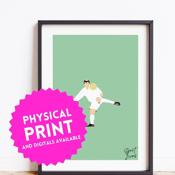 Zidane's Legendary Champions League Volley - Minimalist Print NOW available in 3 purchase options: Framed, Print Only, or Digital Download