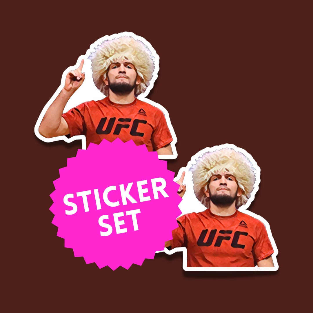 Khabib Nurmagomedov Sticker Set UFC Undefeated Lightweight Champion 3 ...