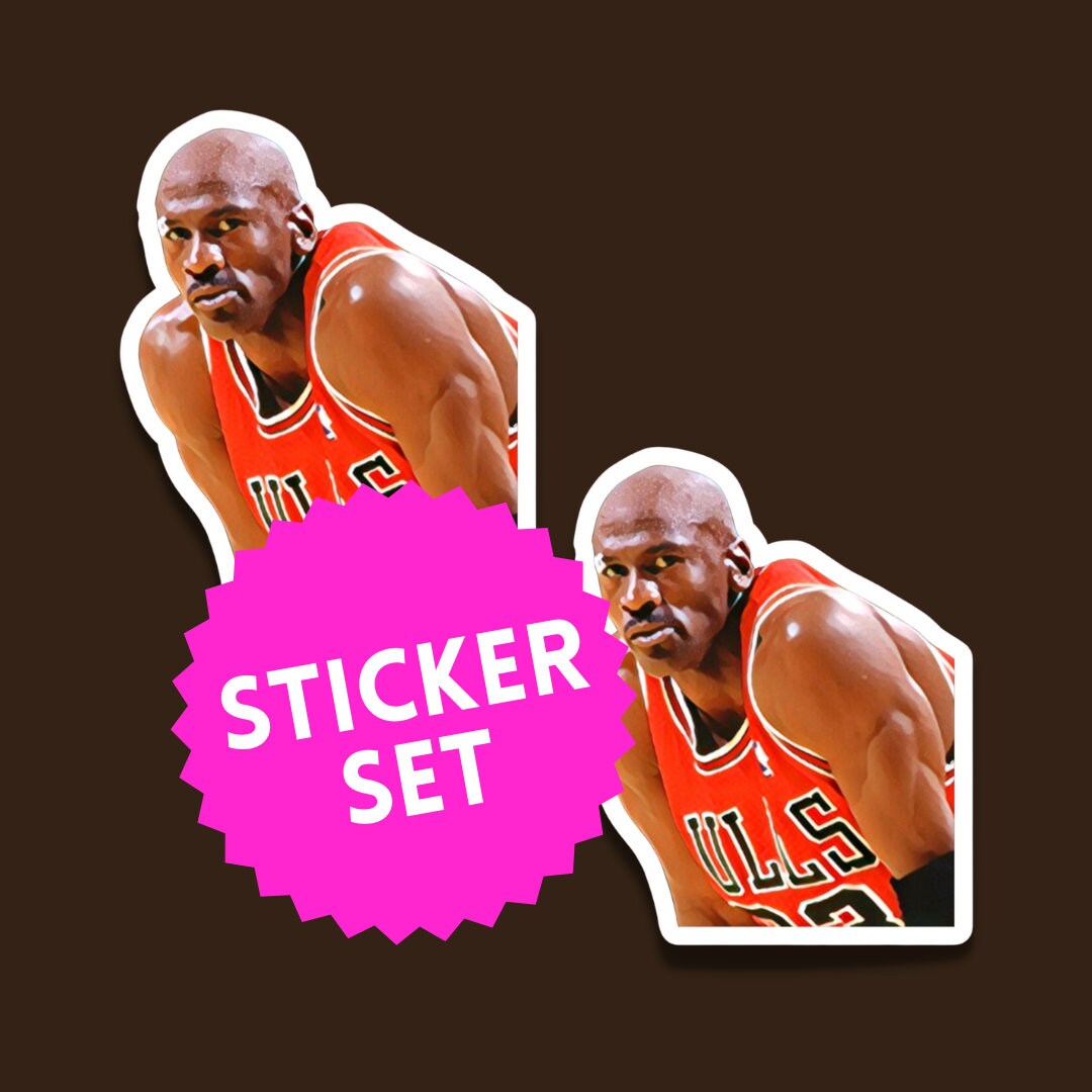 Michael Jordan Sticker Set Choose Your Set Size 2, 3, or 4 Stickers