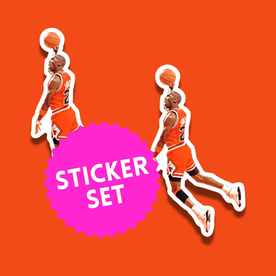 Michael Jordan Sticker Set Choose Your Set Size 2, 3, or 4 Stickers