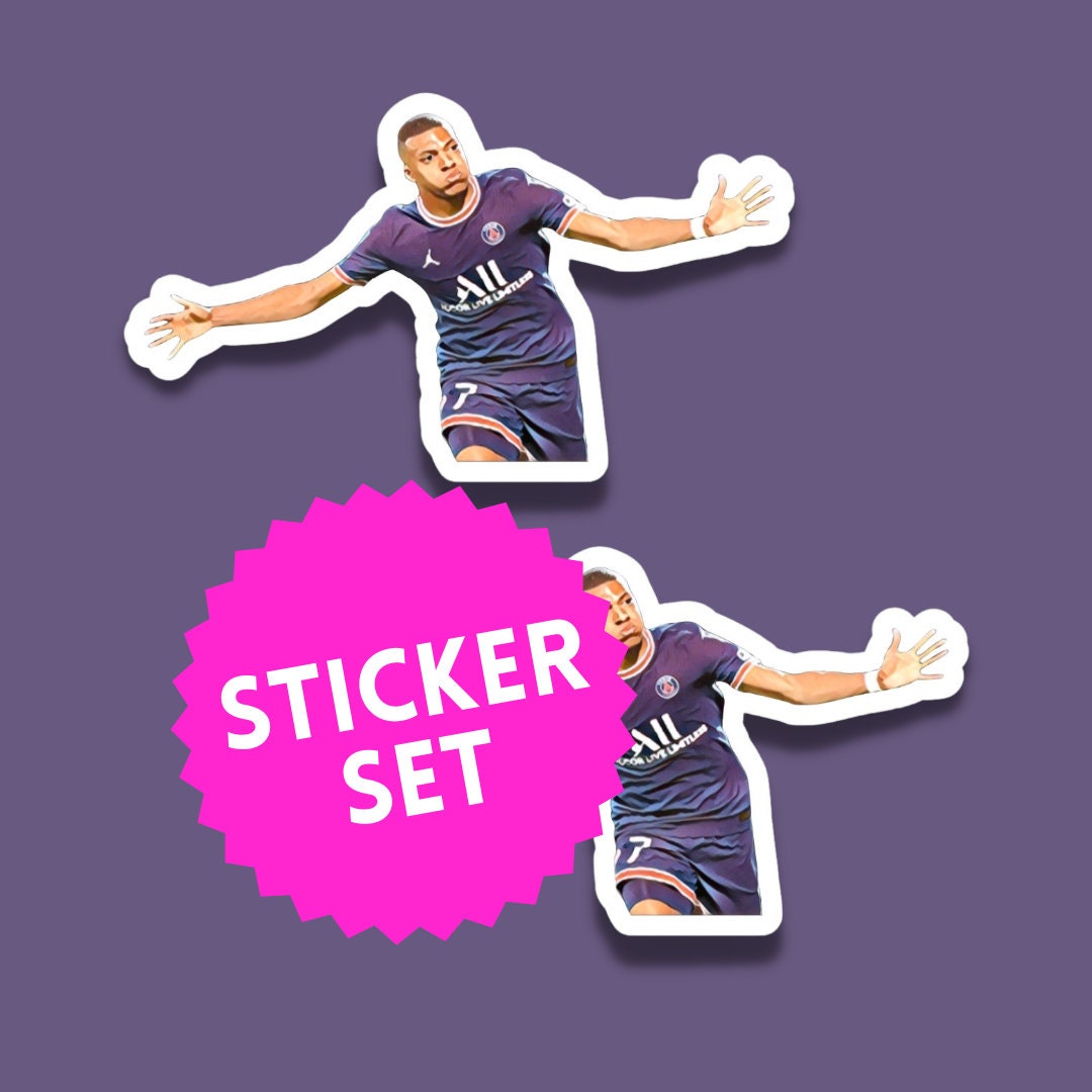 Kylian Mbappe Sticker Set Choose Your Set Size 2, 3, or 4 Stickers