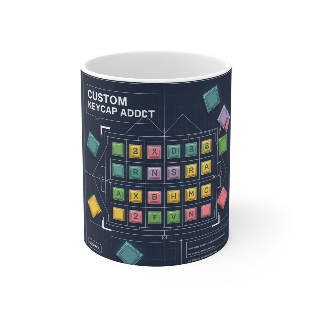 Custom Keycap Addict Coffee Mug - Unique Keyboard Lover Gift, Ceramic ...