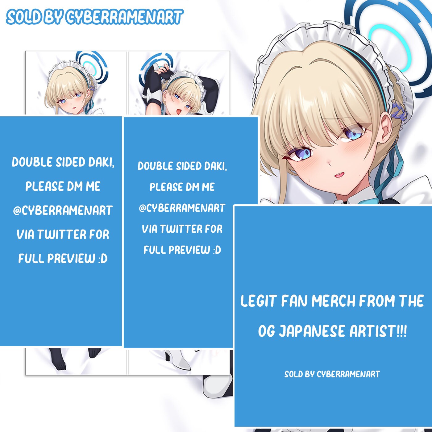 Asuma Anime Girl Pillow Cover Dakimakura original Artist FAN Etsy UK