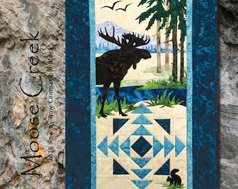 Moose Creek Wilderness Ridge PATTERN - by Marie Noah at Northern Threads -  Fits 12" x 27" Block | Bordered 20" x 35"