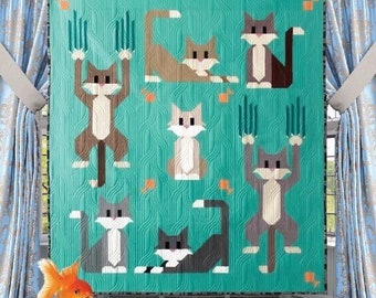 Cat Scratch Quilt Pattern Booklet - by Art East Quilt Company - multiple sizes