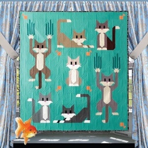 Cat Scratch Quilt Pattern Booklet - van Art East Quilt Company - meerdere maten