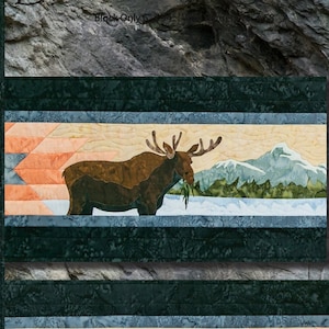 Breakfast at Sunrise PATTERN - by Marie Noah at Northern Threads -  Fits 6&quot; x 54&quot; Block | Bordered 10&quot; x 58&quot;