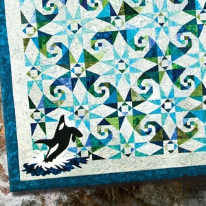 Orca At Sea PATTERN - by Marie Noah at Northern Threads -  Multiple sizes
