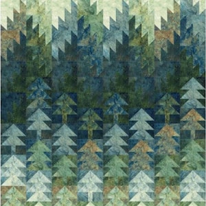 Misted Pines 2.0 - Quilt Kit - by Patti's Patchwork -  green ombre trees - multiple sizes