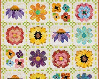 Wildflower Seeds - Quilt PATTERN - by by Kelli Fannin - 63" X 78"