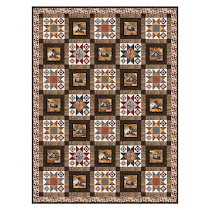 Lancaster Trail - Quilt PATTERN - by Lauren Smith for Tourmaline & Thyme Quilts - 51&quot; x 69&quot; -Features Barn Quilts by Northcott - PTN3348