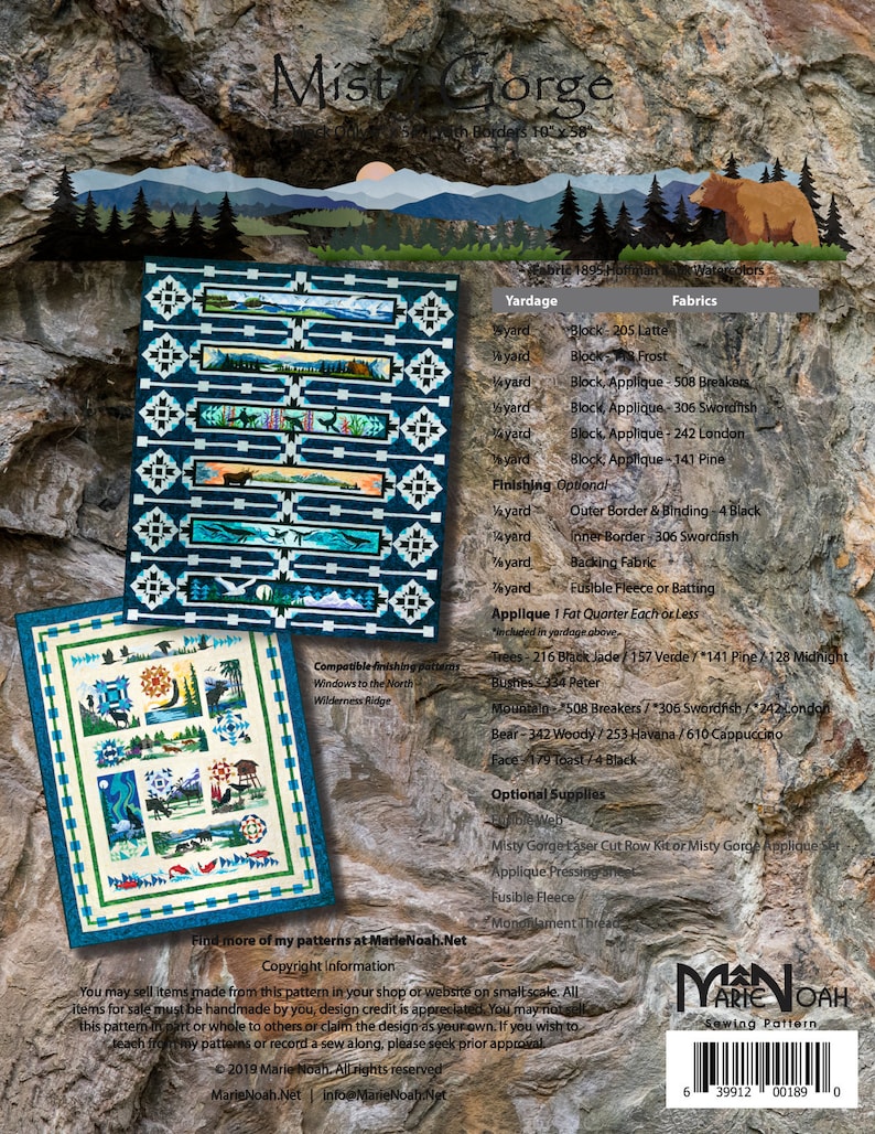 Misty Gorge KIT - by Marie Noah at Northern Threads - Fits 6" X 54 ...