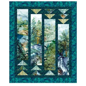 Ingots - Quilt PATTERN - by Quilting Renditions - Featuring Cedarcrest Falls collection by Northcott - Finished Size - 54 1/2" X 56" to 71"