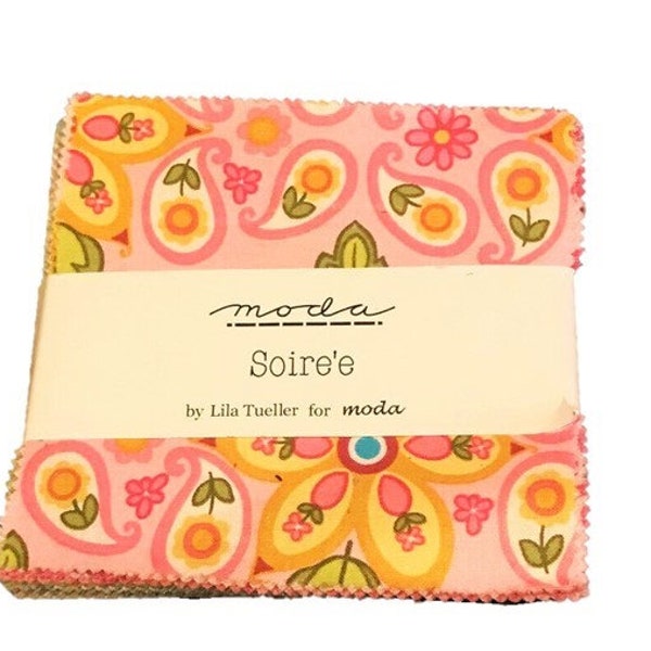 Soire'e - Charm Pack - 5" Squares - Stacker - 36 per pkg - Designed by Lila Tueller for Moda - #1560