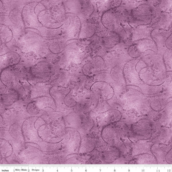 Painter's Watercolor Swirl Violet - Yardage - by J. Wecker Frisch for Riley Blake Designs - Tonal, Blender - Purple - C680-VIOLET