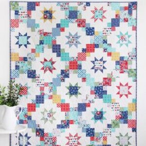Brightly  - Quilt Pattern - by Cluck Cluck Sew  - 60&quot; x 72&quot; - precut friendly