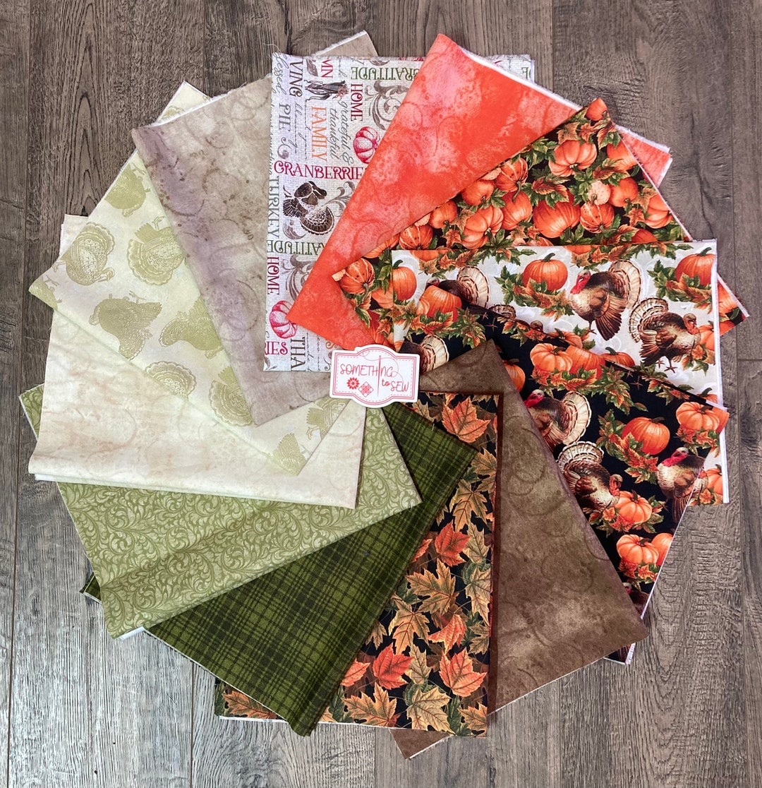 Amanda Murphy Flora & Fauna Forest Fat Quarter Bundle - 17 Assorted Cotton Fabrics