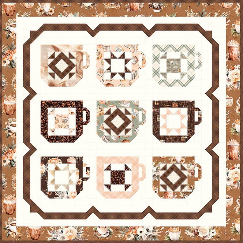 Mug Collection - Quilt PATTERN - by Sandy Gervais of Pieces From My ...