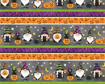 Gnomes Night Out - Border Stripe - 24661-95 by Northcott Fabrics