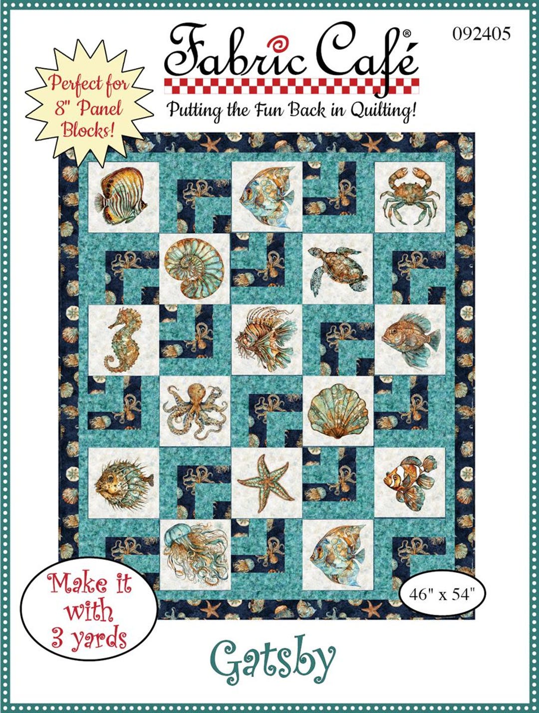 Gatsby 3 Yard Quilt Pattern - by Fran Morgan of Fabric Cafe - 46