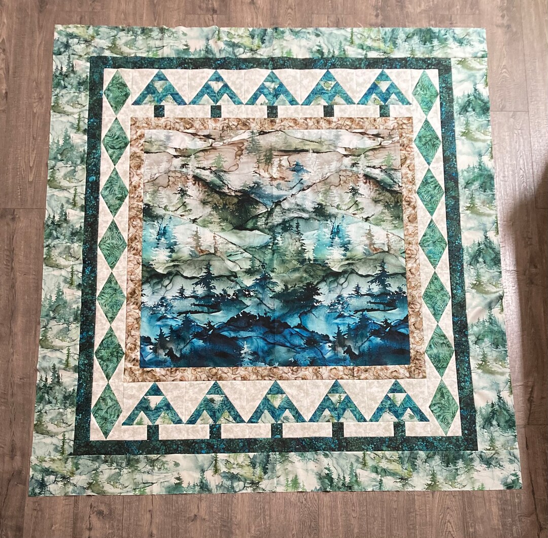 Serenity Pines Quilt KIT Featuring Northern Peaks Fabric by Northcott