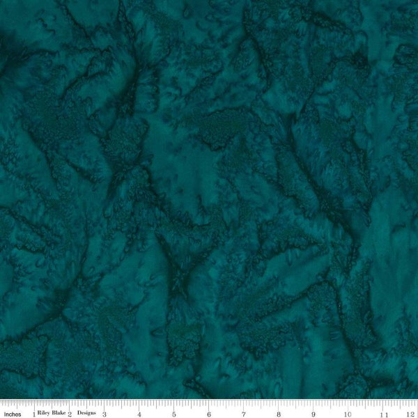 Expressions Batiks - Hand-Dyes - Dark Turquoise 1 - Yardage - By Riley Blake Designs - BTHH161