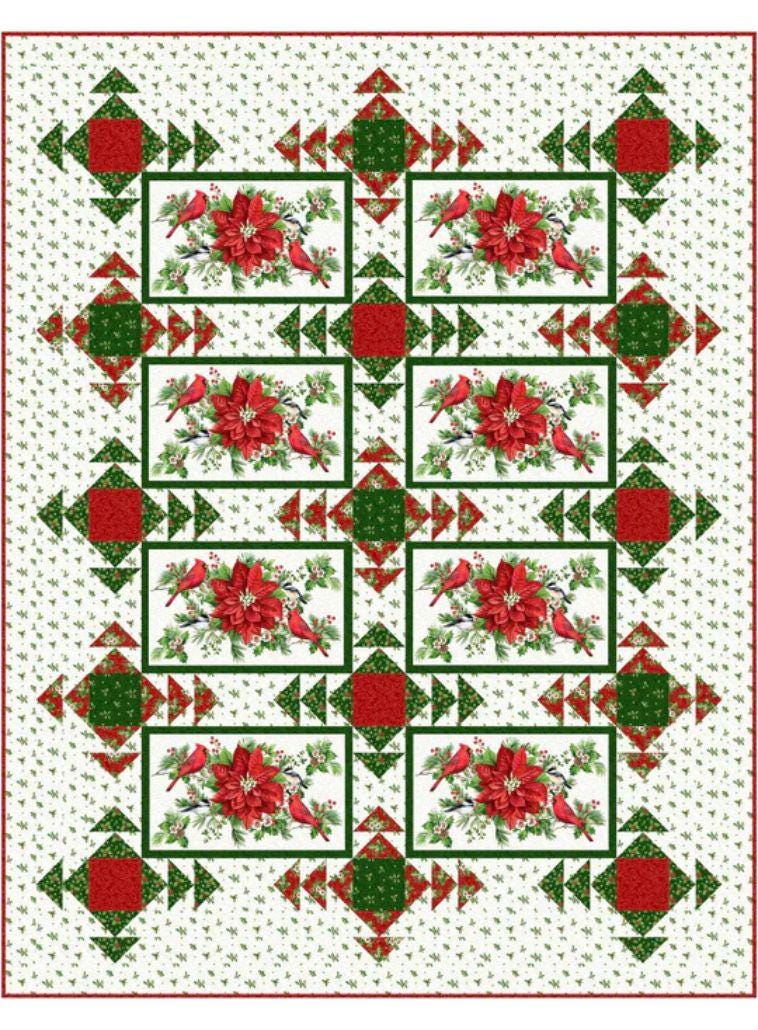 Christmas Geese - Quilt PATTERN - by Patti's Patchwork - Multiple Sizes - Features Northcott's Yuletide Traditions - PC-311